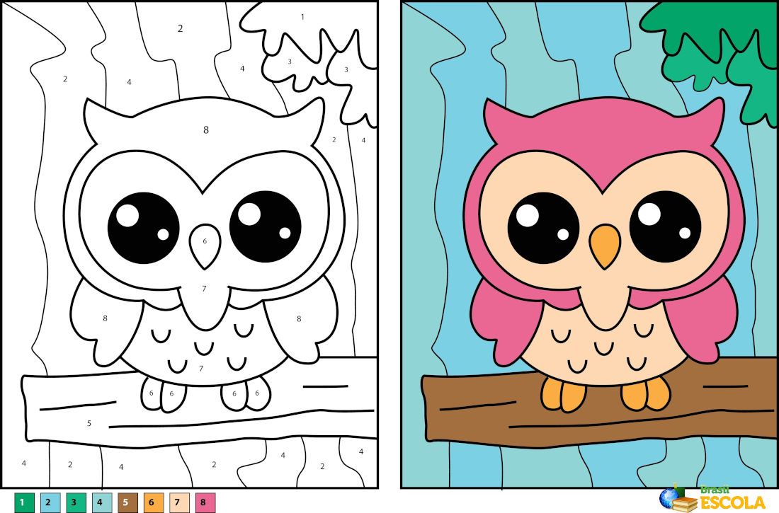 Desenho de coruja para colorir