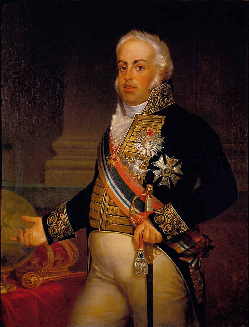 D. João VI, que trouxe a família real para o Brasil.