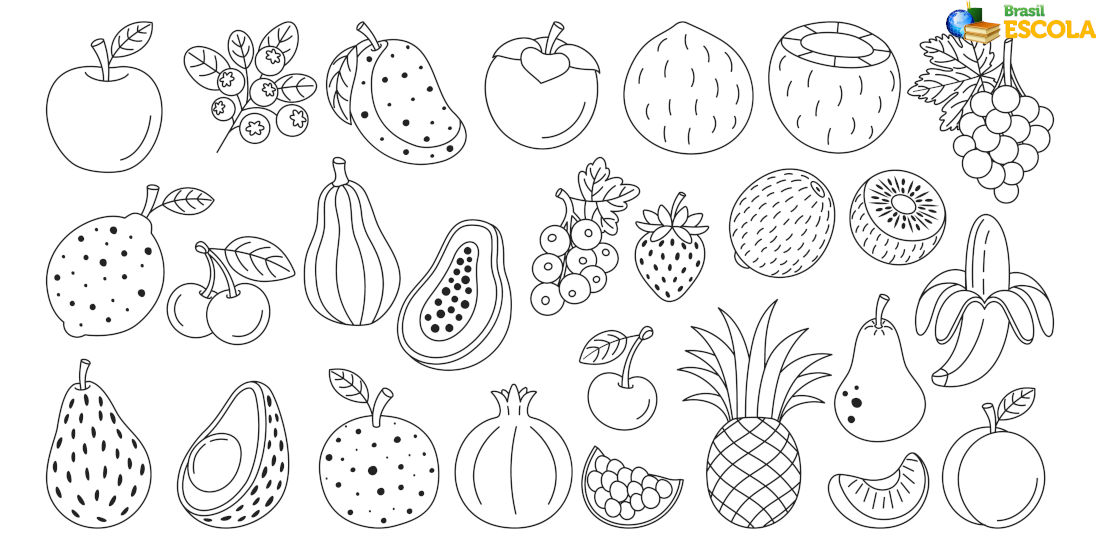 Desenhos para colorir frutas