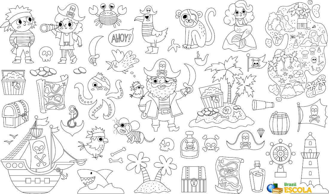 Desenhos para colorir Pirata