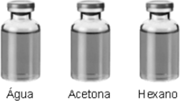 Mosquitos andando sobre a água em texto sobre tensão superficial da água. Ilustração de três frascos herméticos em texto sobre tensão superficial da água.