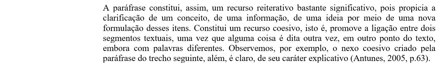 Exemplo um de citação direta.