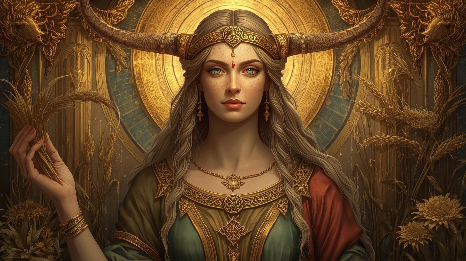 Deusa Sif, uma das deusas nórdicas.