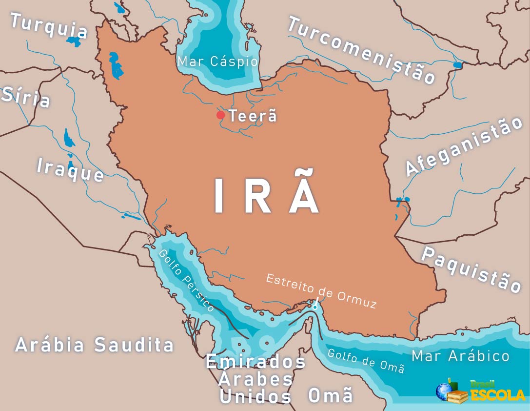 Mapa do Irã.