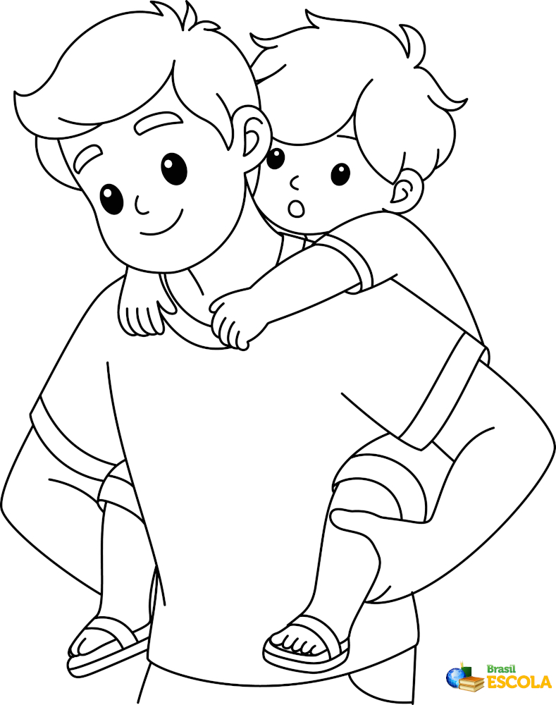 Desenho do dia dos pais para pintar