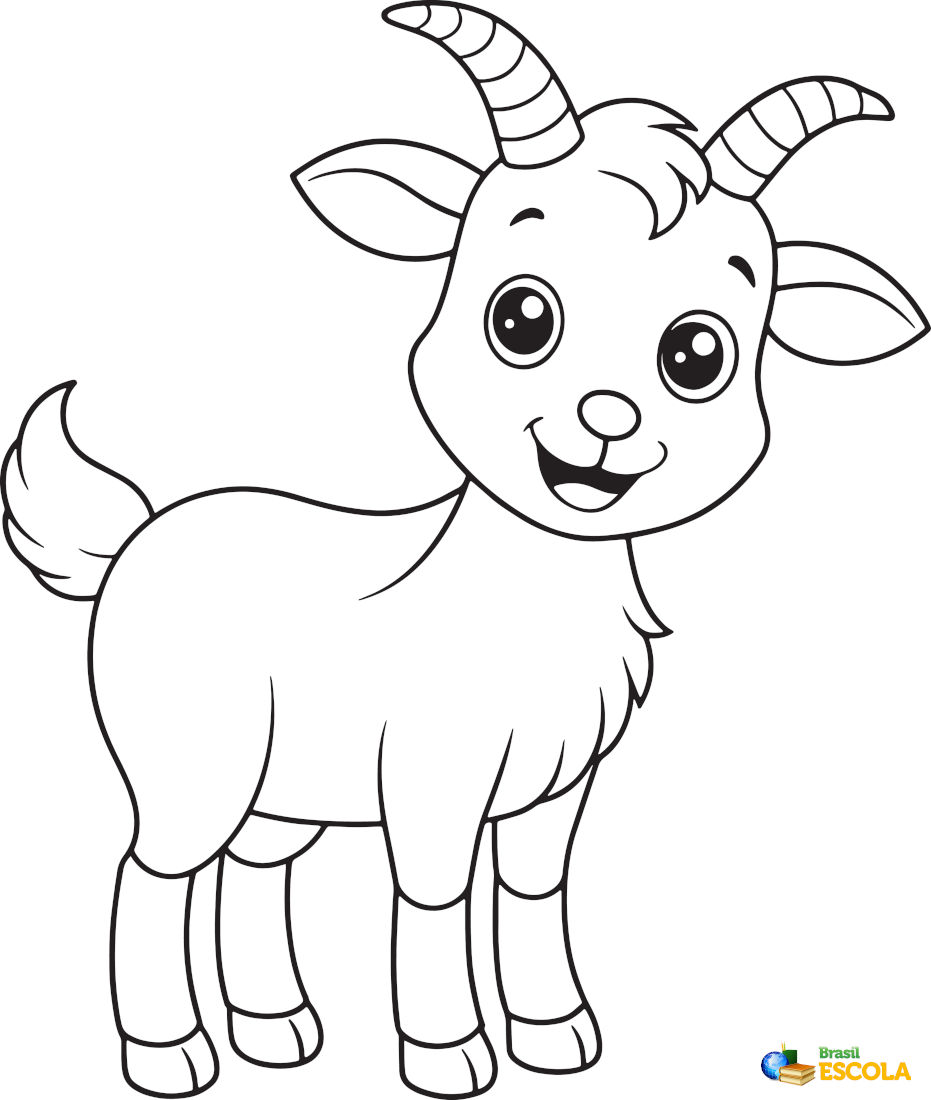 desenho de um bode para pintar