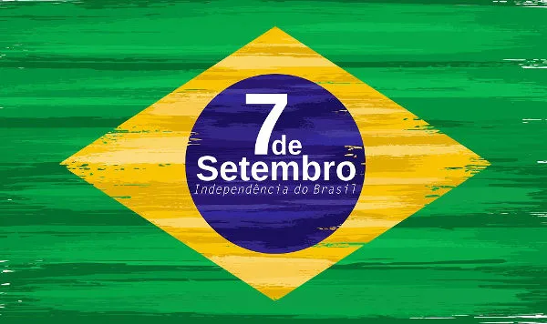 bandeira do Brasil escrito: 7 de setembro, Independência do Brasil