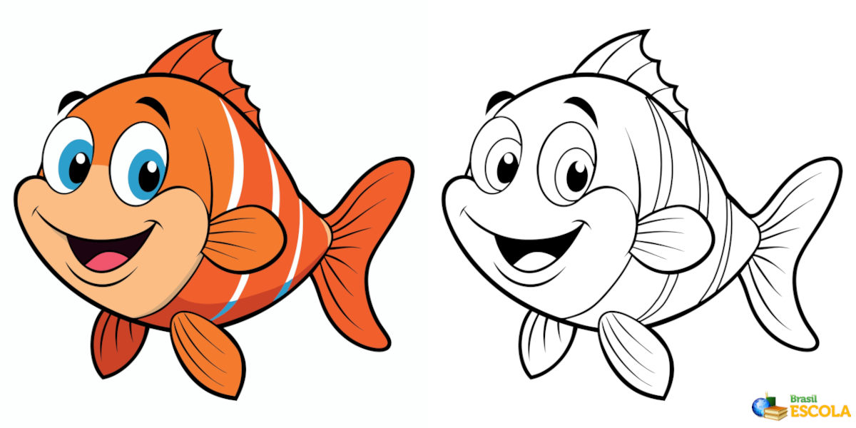 Desenho de peixinho para pintar