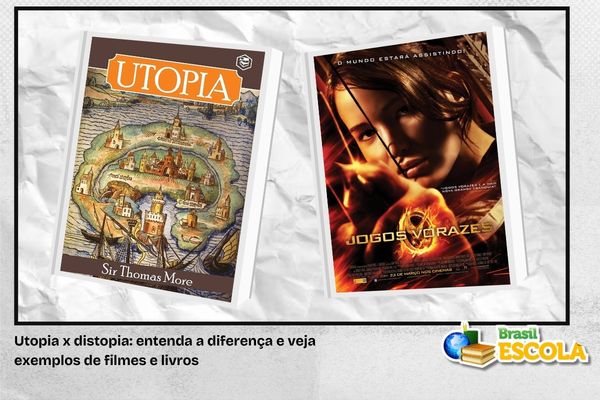 Capas do livro Utopia e do filme Jogos Vorazes
