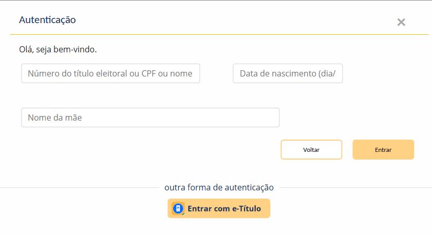 P&aacute;gina de acesso para consultar onde votar nas elei&ccedil;&otilde;es 