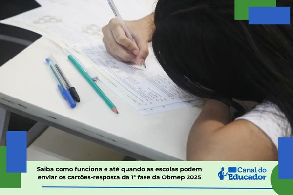 Estudante resolvendo prova da Obmep