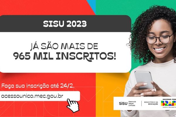 SiSU 2023/1 oferece vagas em cursos superiores de instituições públicas.