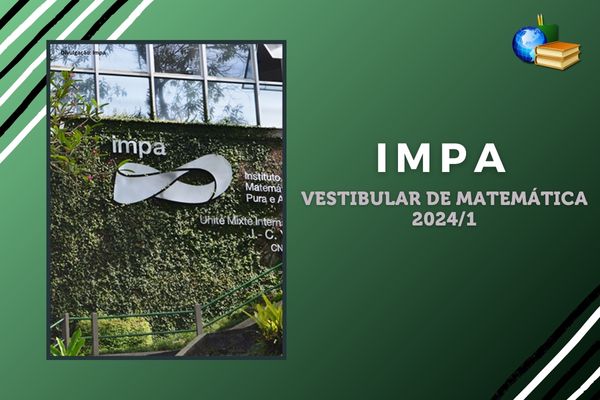 Foto do campus do IME, fundo verde com azul. Texto IME Vestibular 2024