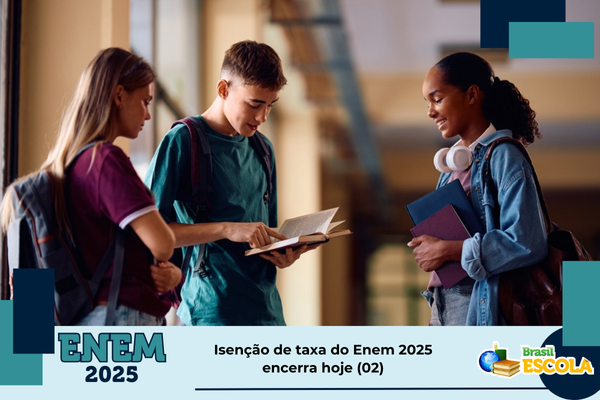 Tela mostra logomarca do Enem