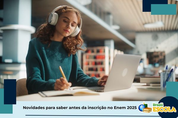 Tela de computador mostra página de inscrição do Enem