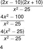 Resolução de uma expressão algébrica por meio do produto da soma pela diferença.