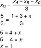 Calculando coordenada XG de baricentro de triângulo