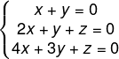 Sistema de equações com três incógnitas