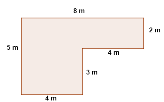 Ilustração 1 representando as medidas de um terreno.