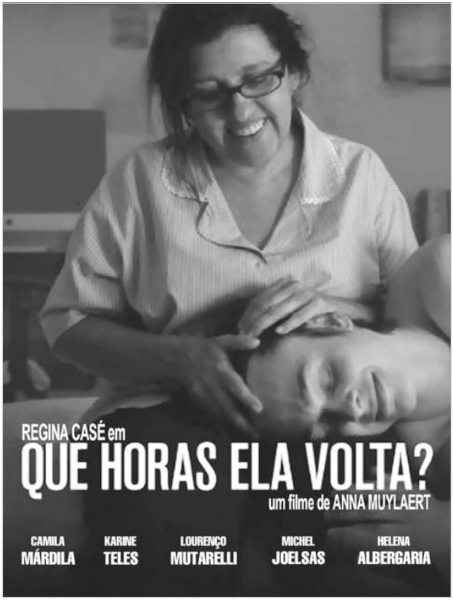 Cartaz de divulgação do filme “Que horas ela volta?” em questão do Enem sobre variação linguística.