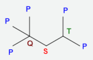 Resolução do exercício sobre classificação de carbono com a estrutura do 2,2,4-trimetilpentano.