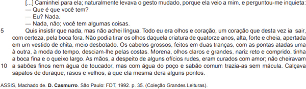 Trecho de Dom Casmurro em exercício da Unicentro sobre regência verbal.