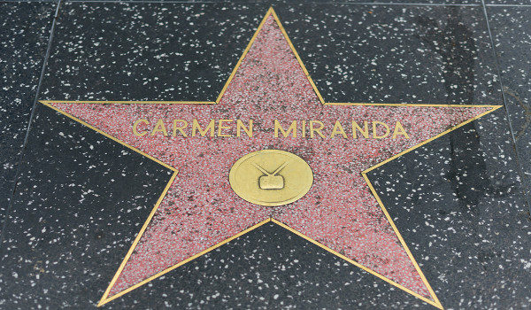 Estrela de Carmen Miranda na Calçada da Fama, em Hollywood. (Crédito da imagem: Hayk_Shalunts/Shutterstock.com)