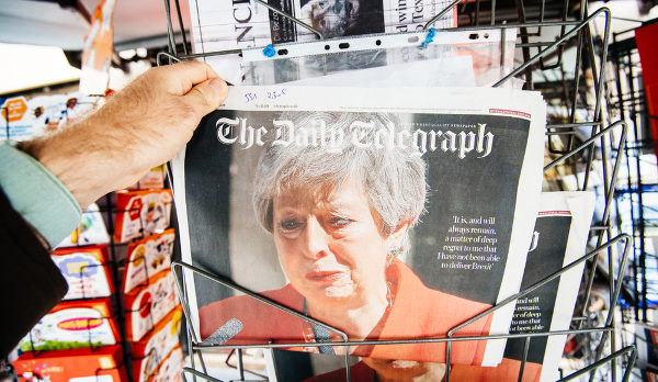 Theresa May capa do The Daily Telegraph