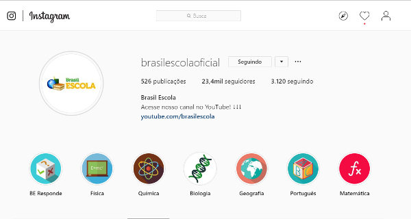 instagram brasil escola
