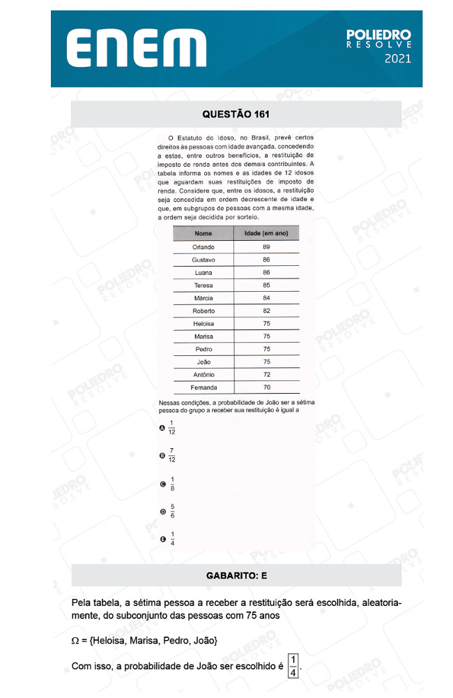 Questão 161 Prova Cinza Enem 2020 - Brasil Escola