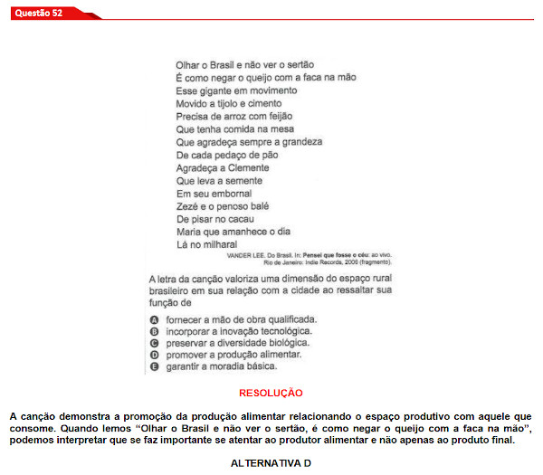 Questão 52 - Brasil Escola