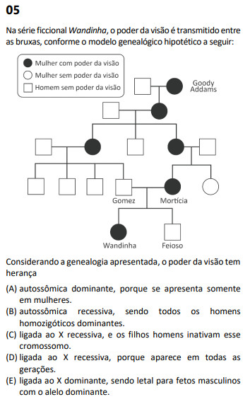 Fuvest Questão Wandinha