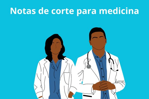 Foto do João e da Juliana, fundo roxo. Texto Dicas de aprovados em Medicina pelo SiSU Enem 2023.