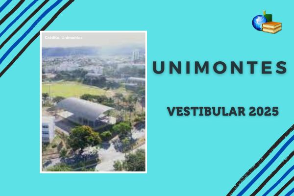 Campus da Unimontes ao lado do texto Vestibular 2025