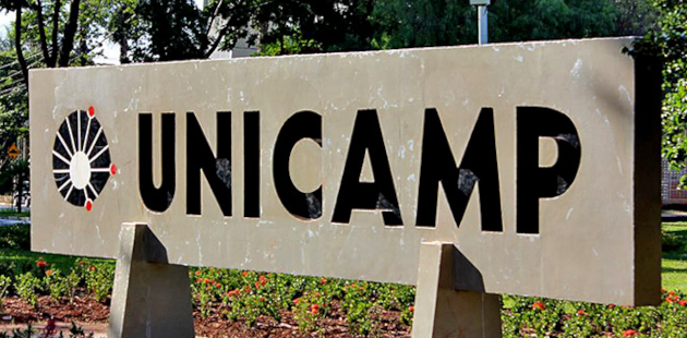 Letreiro com a logomarca da Unicamp