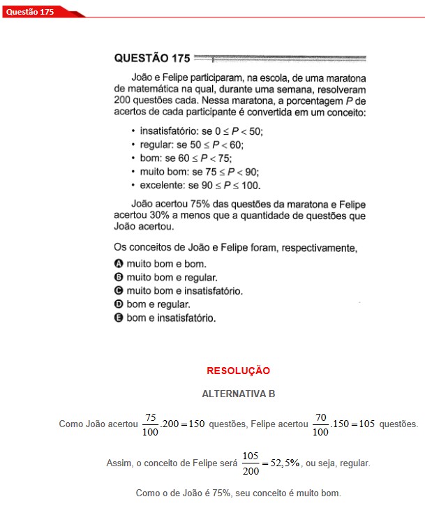 Questão 175 prova cinza Enem 2024