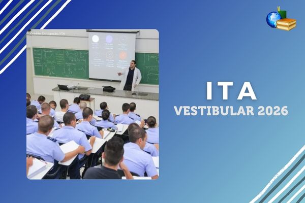 Campus do IME no Rio de Janeiro, fundo verde, texto IME Vestibular 2026